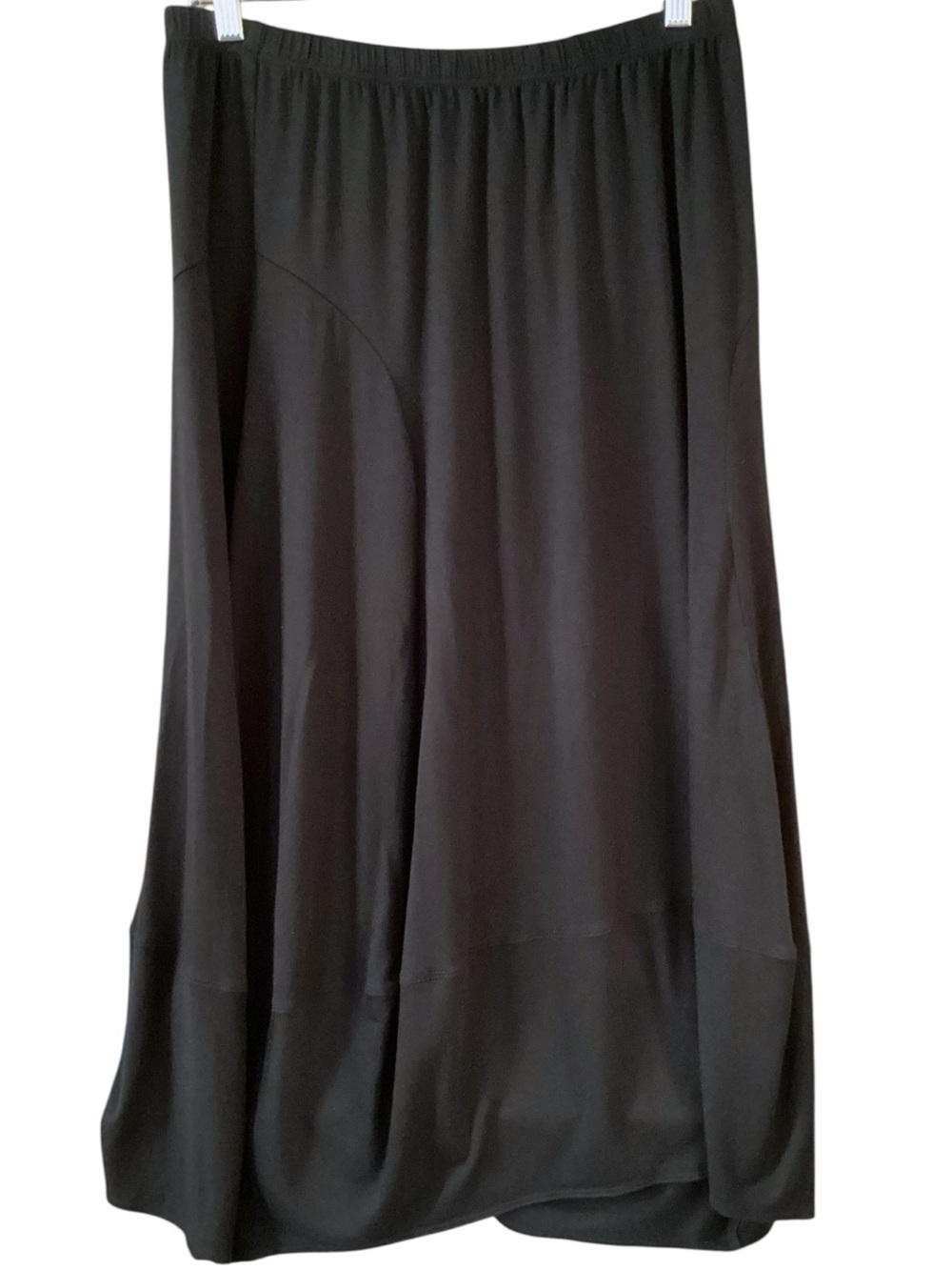 Comfy USA Hayden Barrel Bubble Skirt XL Black Modal Lagenlook Made USA